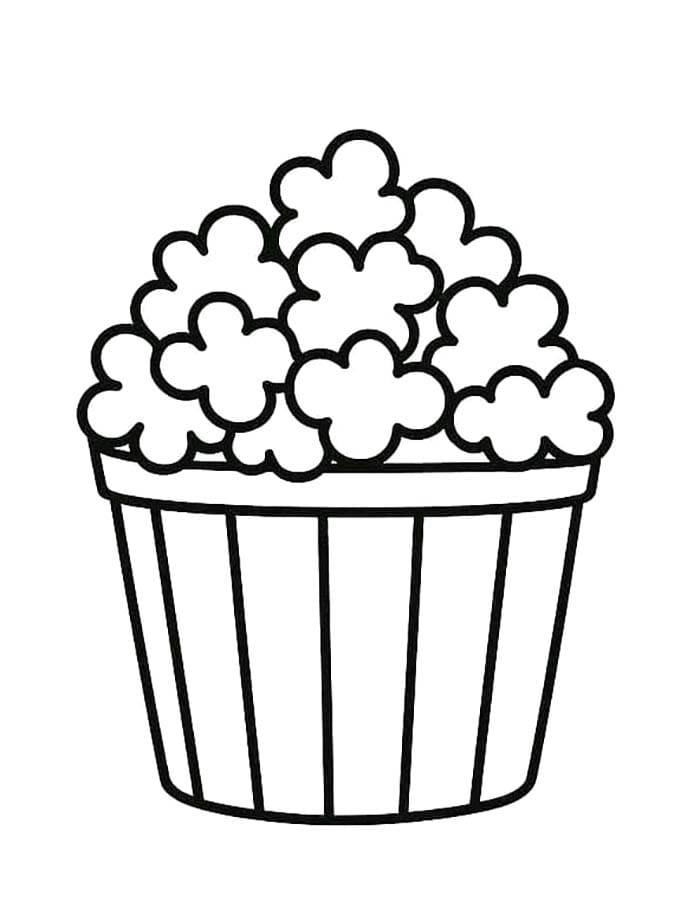 Zeichne Popcorn kostenlos für Kinder
