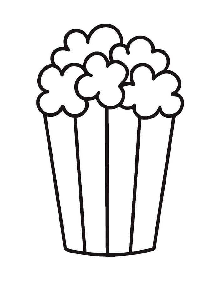 Zeichne Popcorn kostenlos schlicht