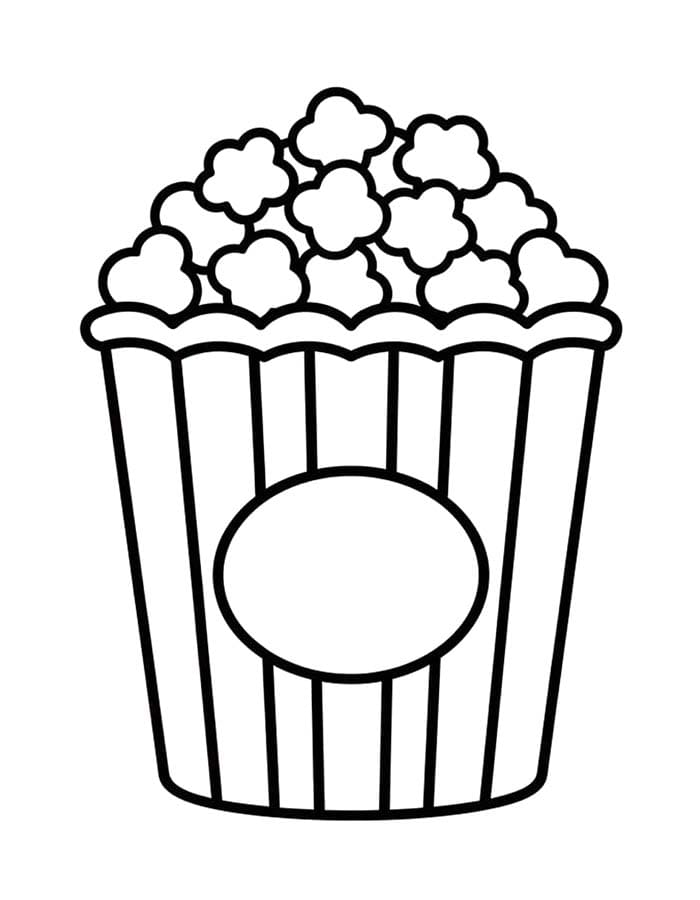 Zeichne Popcorn zum Ausdrucken