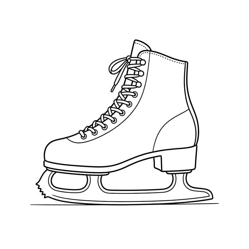 Zeichne Schlittschuh druckbare