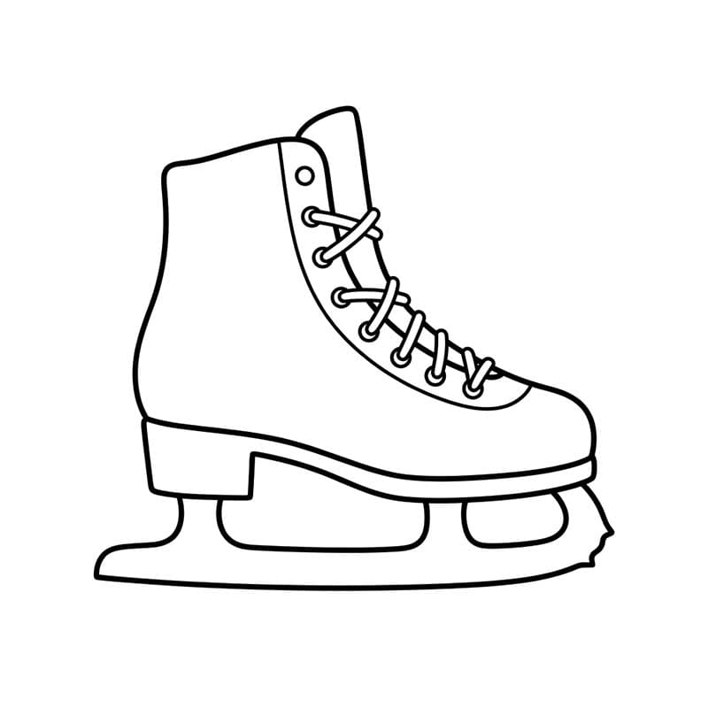 Zeichne Schlittschuh druckbare basisch