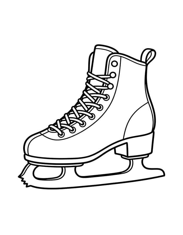 Zeichne Schlittschuh einfach