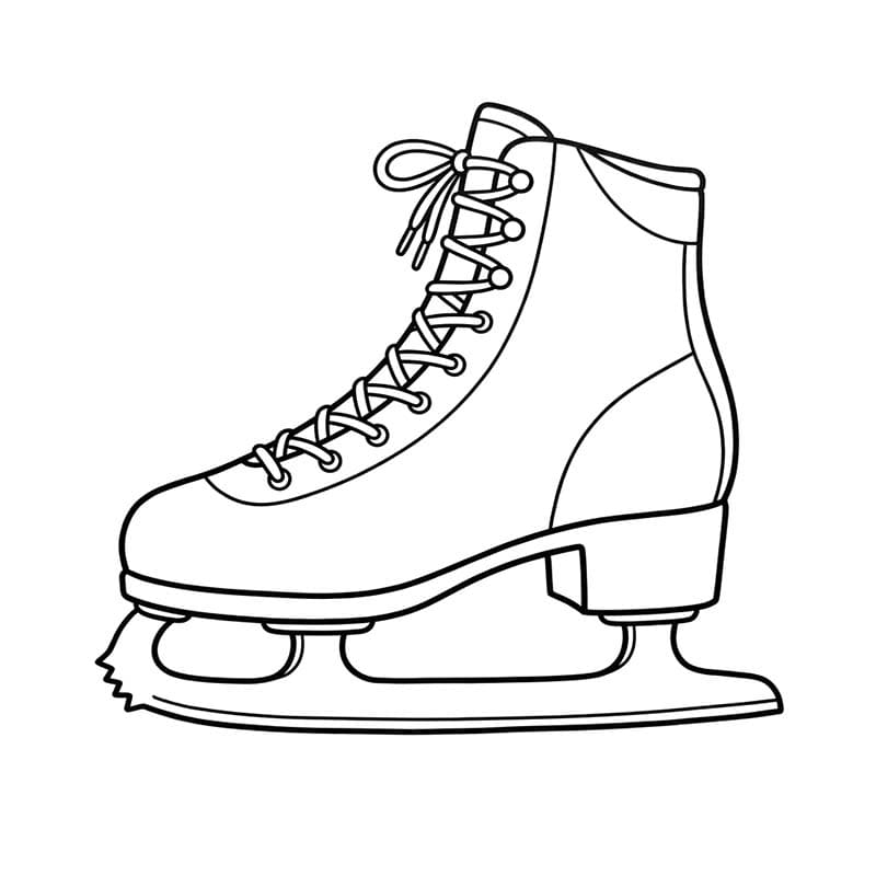 Zeichne Schlittschuh für Kinder
