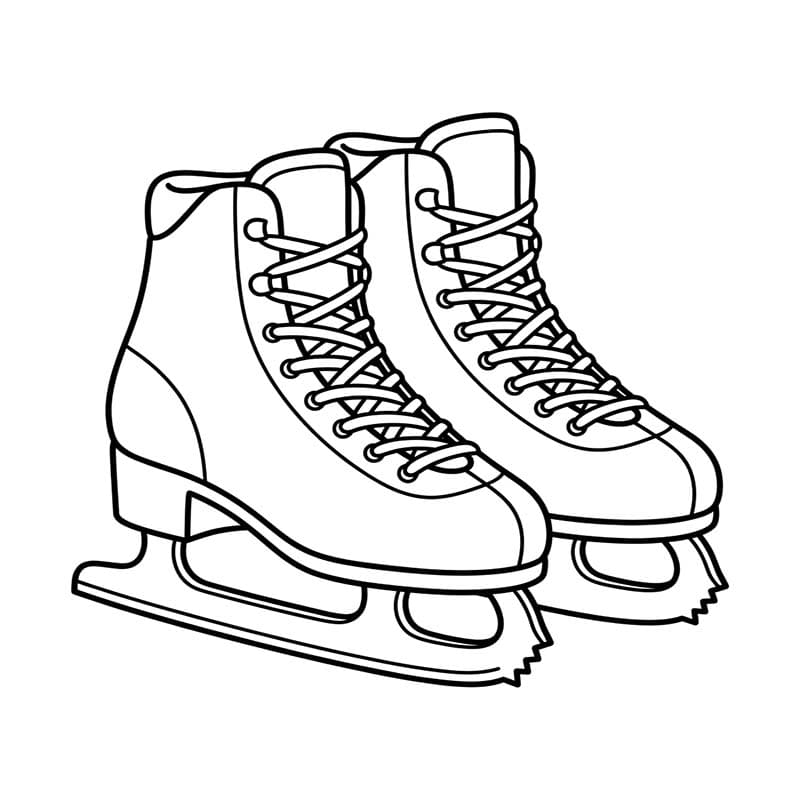 Schlittschuh ausmalbilder