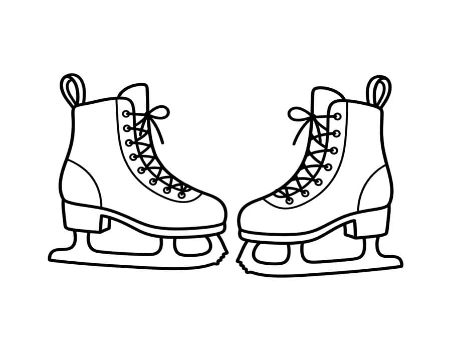 Zeichne Schlittschuh kostenlos einfach