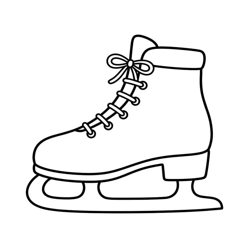 Zeichne Schlittschuh kostenlos für Kinder