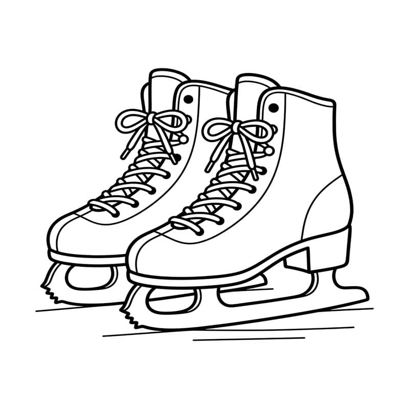 Zeichne Schlittschuh kostenlos schlicht