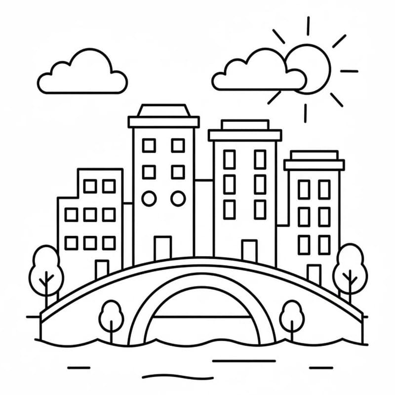 Zeichne Stadt für Kinder