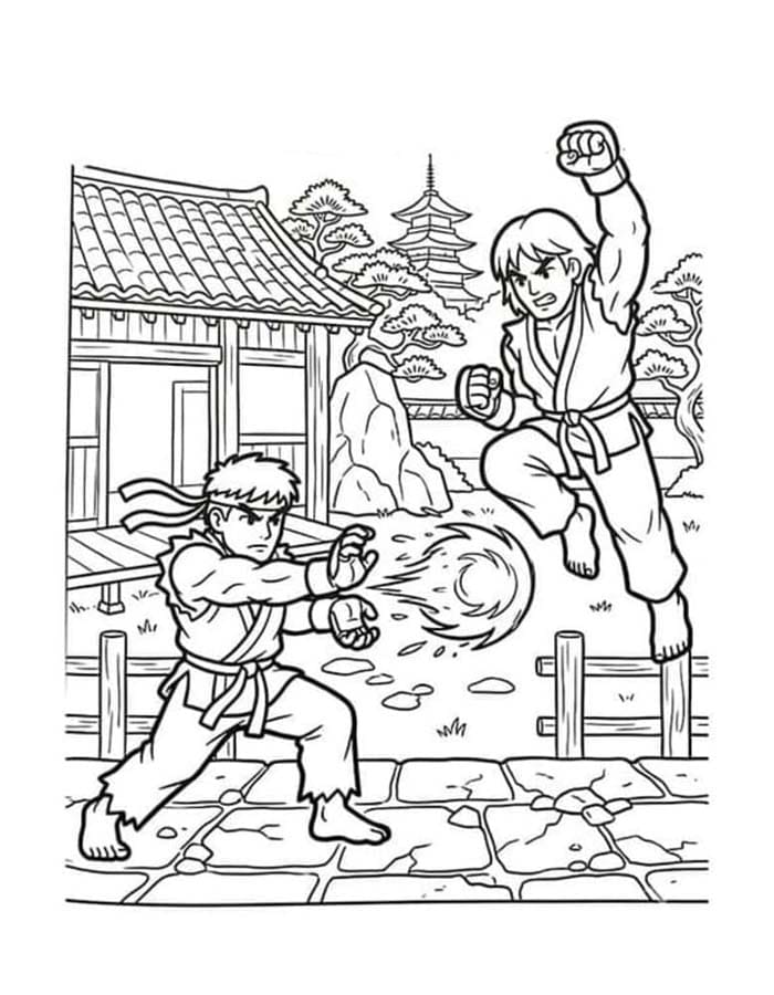 Zeichne Street Fighter einfach