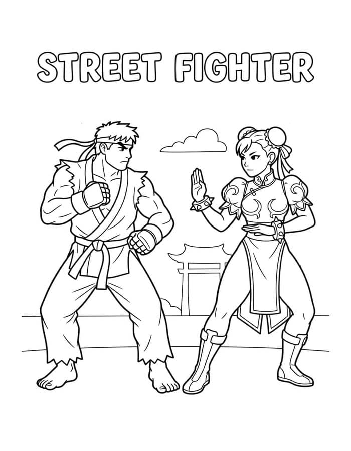 Street Fighter ausmalbilder
