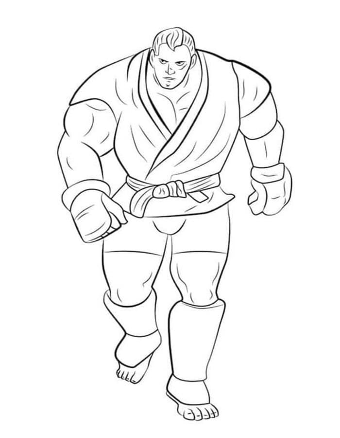 Zeichne Street Fighter kostenlos druckbare schlicht