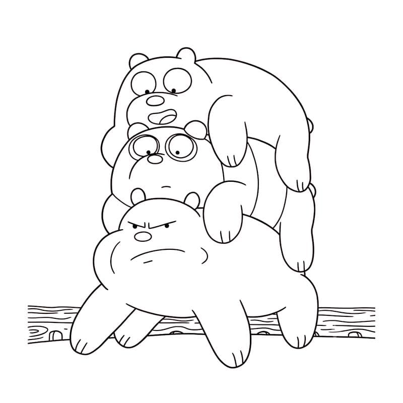 Zeichne We bare Bears kostenlos