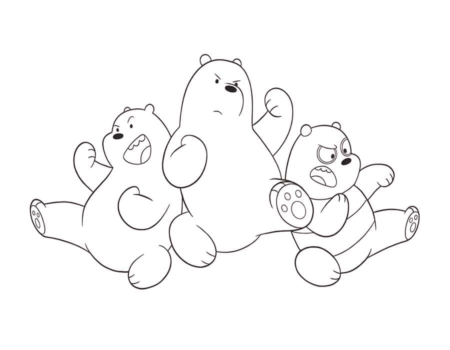 Zeichne We bare Bears kostenlos druckbare