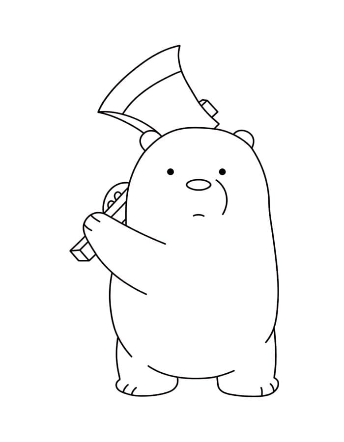 Zeichne We bare Bears kostenlos schlicht