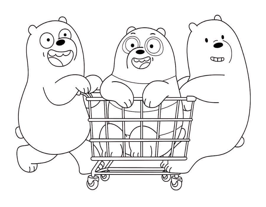 Zeichne We bare Bears schlicht
